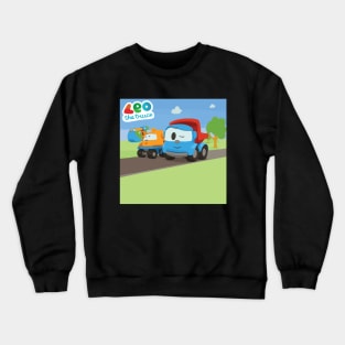 the inquisitive dump truck LEO and Scoop the excavator Crewneck Sweatshirt